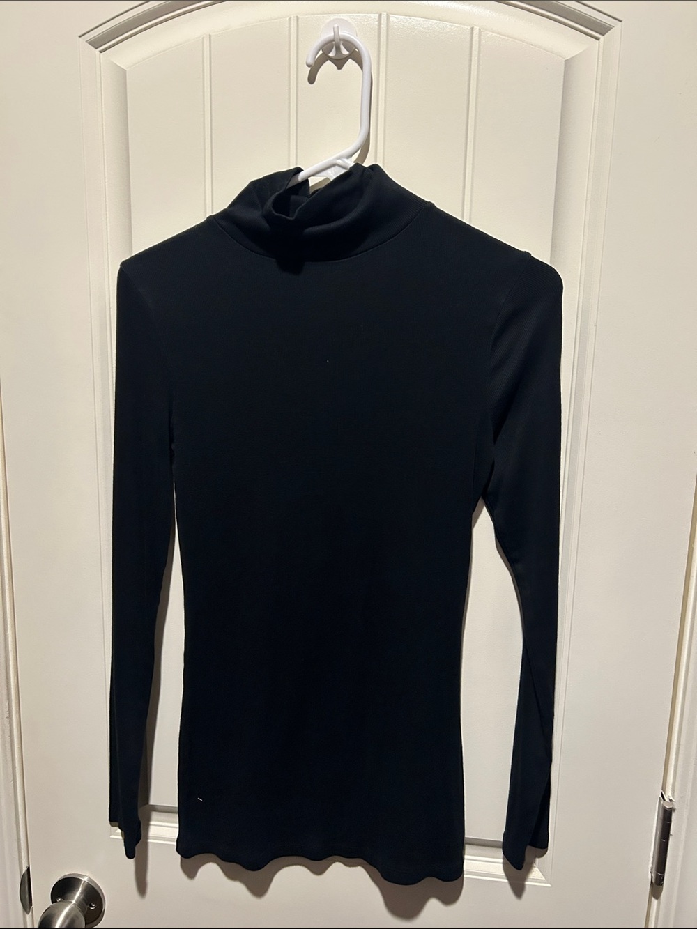 a new day Black Long-Sleeve Turtleneck Top